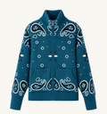 Blue Zip Up Cardigan