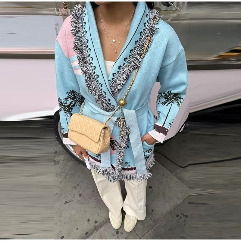 BLUE/PINK CARDIGAN