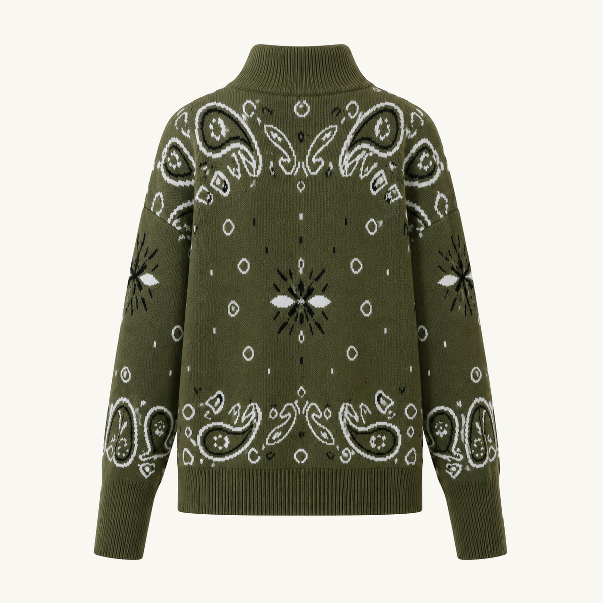 Green Zip Up Cardigan