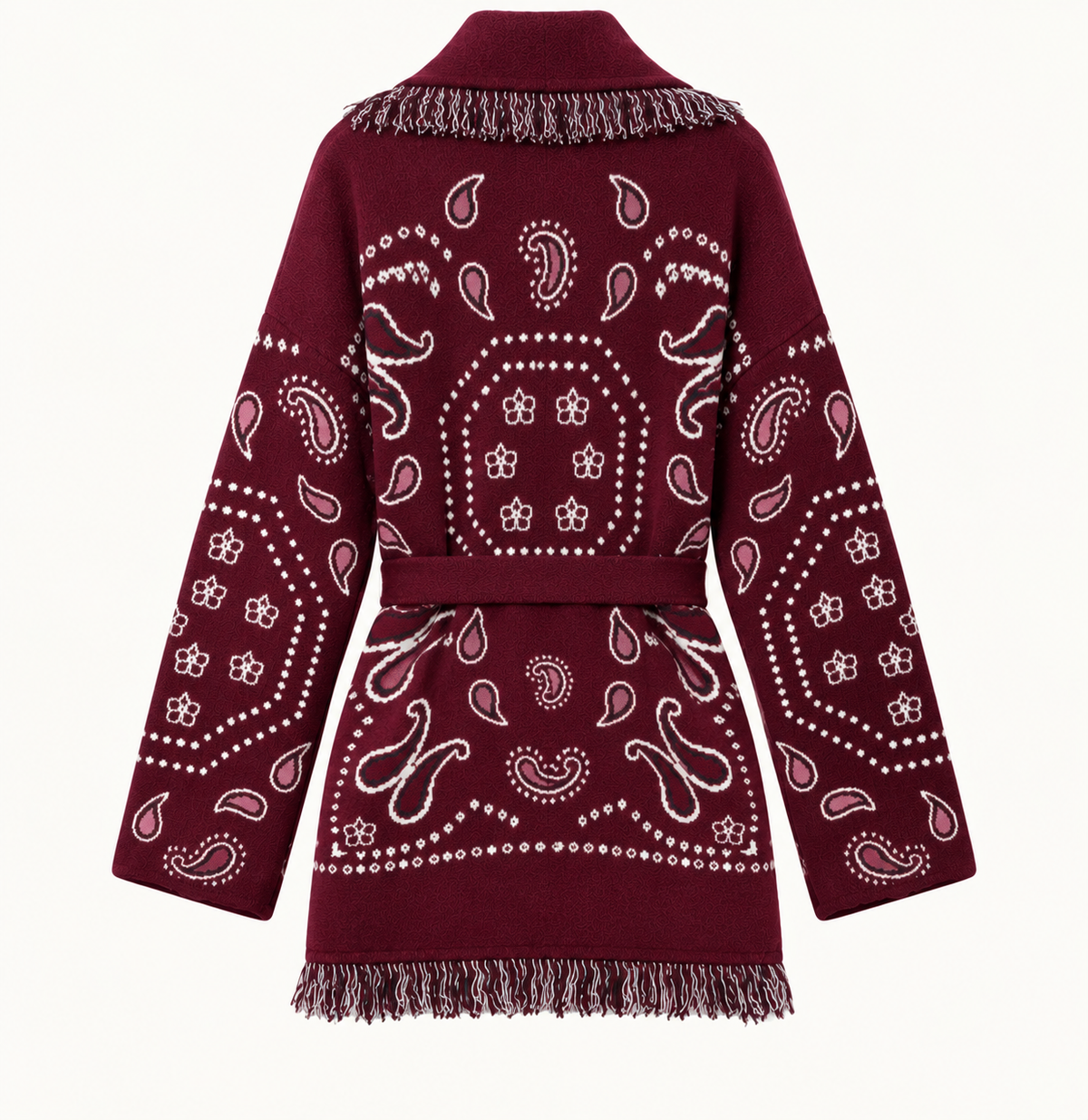 Giulia – Burgundy Fringe Cardigan