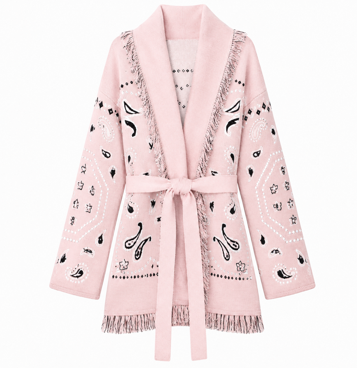 Stella – Pink Fringe Cardigan