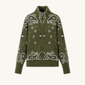 Green Zip Up Cardigan