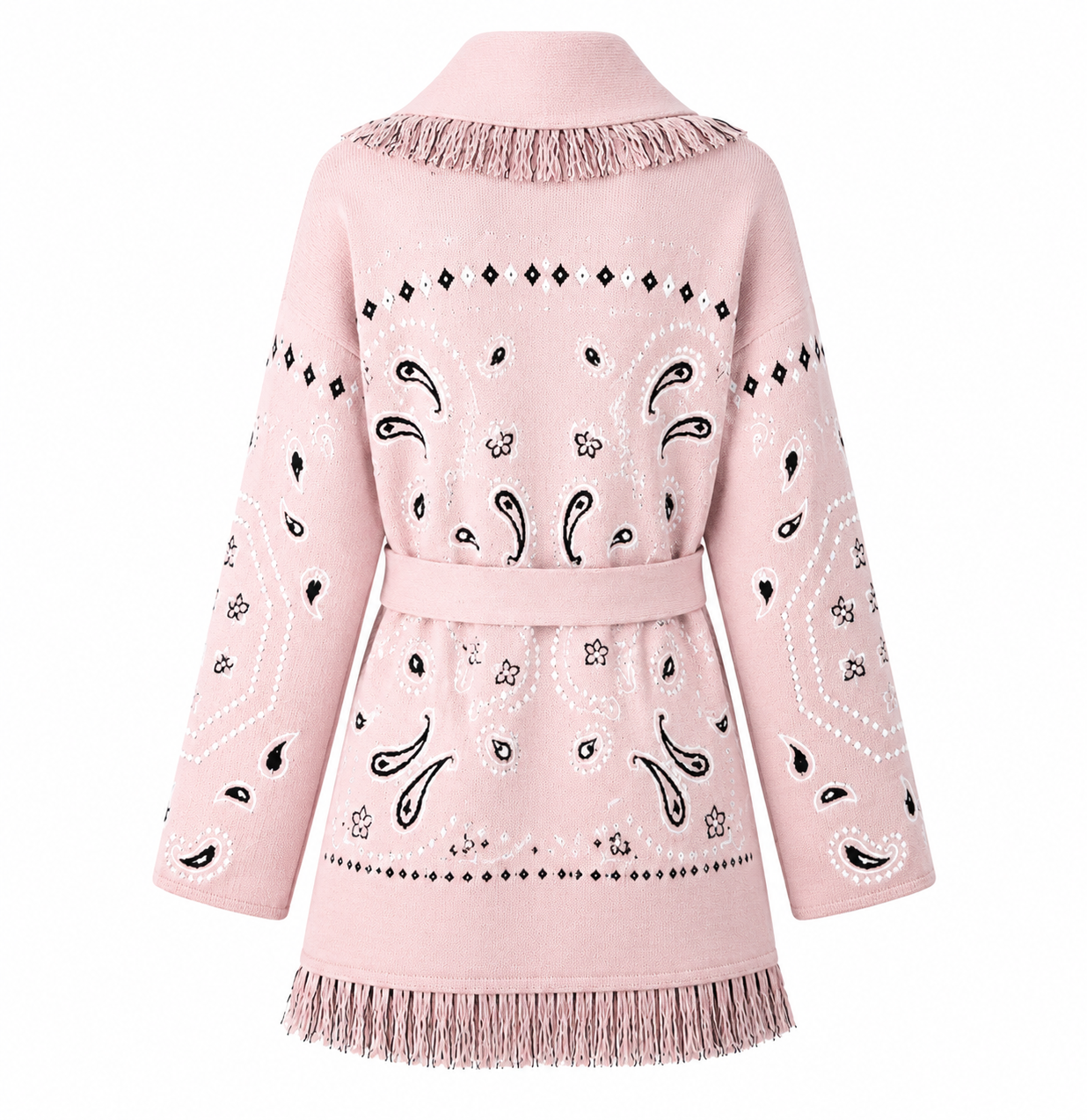 Stella – Pink Fringe Cardigan