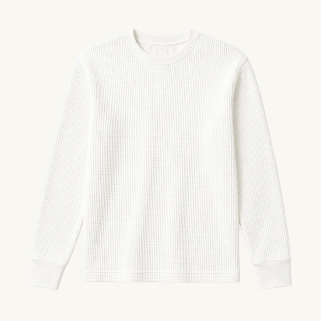 White Waffle Knit