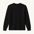 Black Waffle Knit