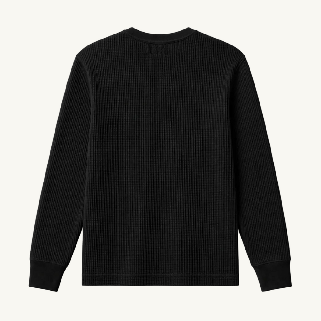 Black Waffle Knit