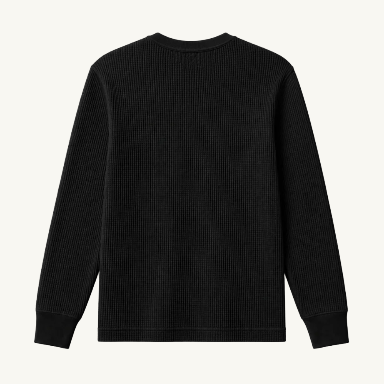 Black Waffle Knit