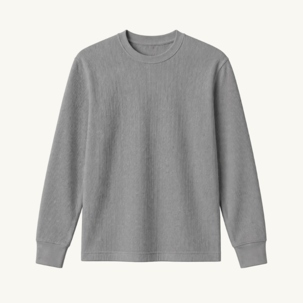 Gray Waffle Knit