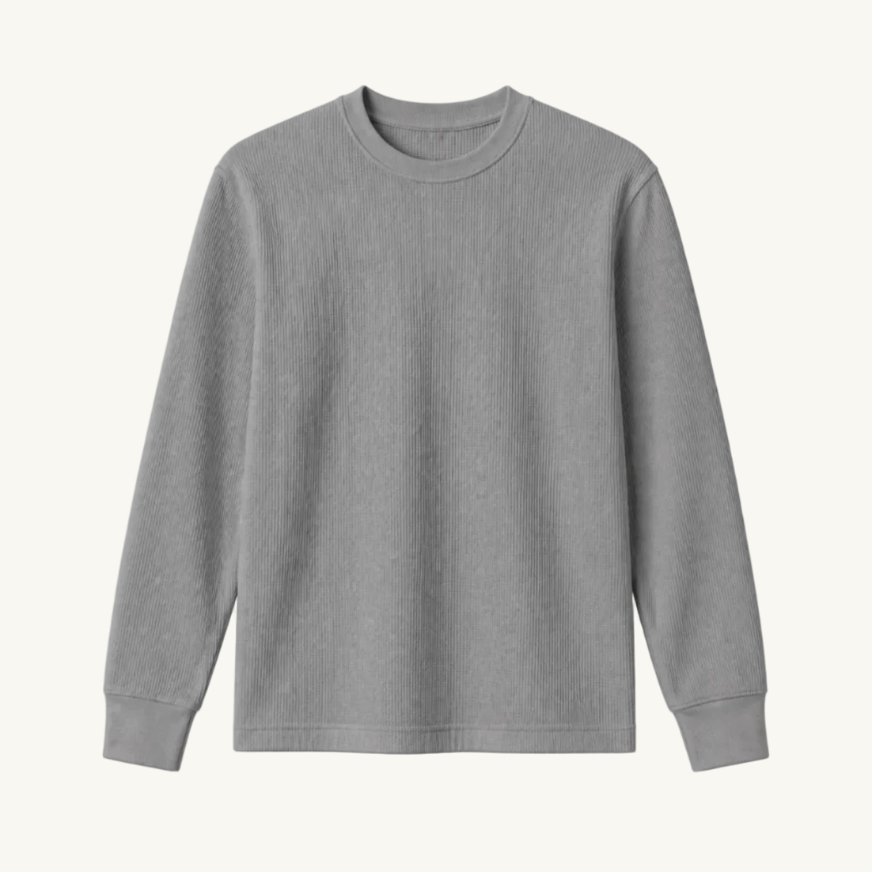 Gray Waffle Knit