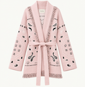 Sabrina – Pink Fringe Cardigan