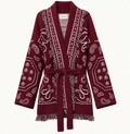 Giulia – Burgundy Fringe Cardigan