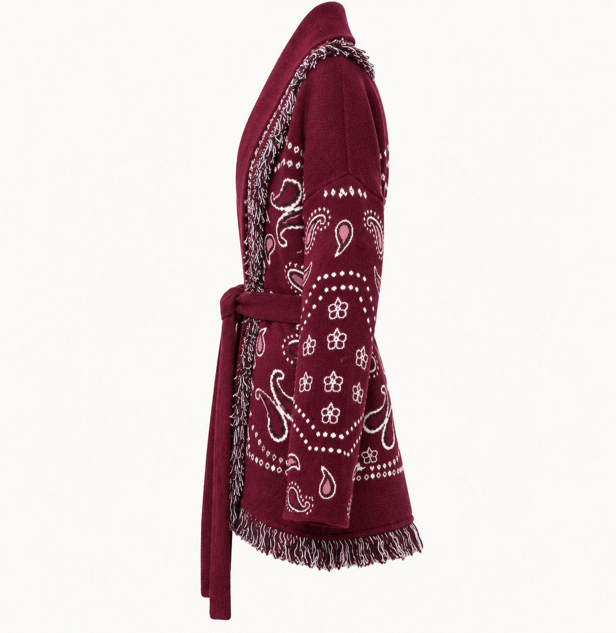 Giulia – Burgundy Fringe Cardigan