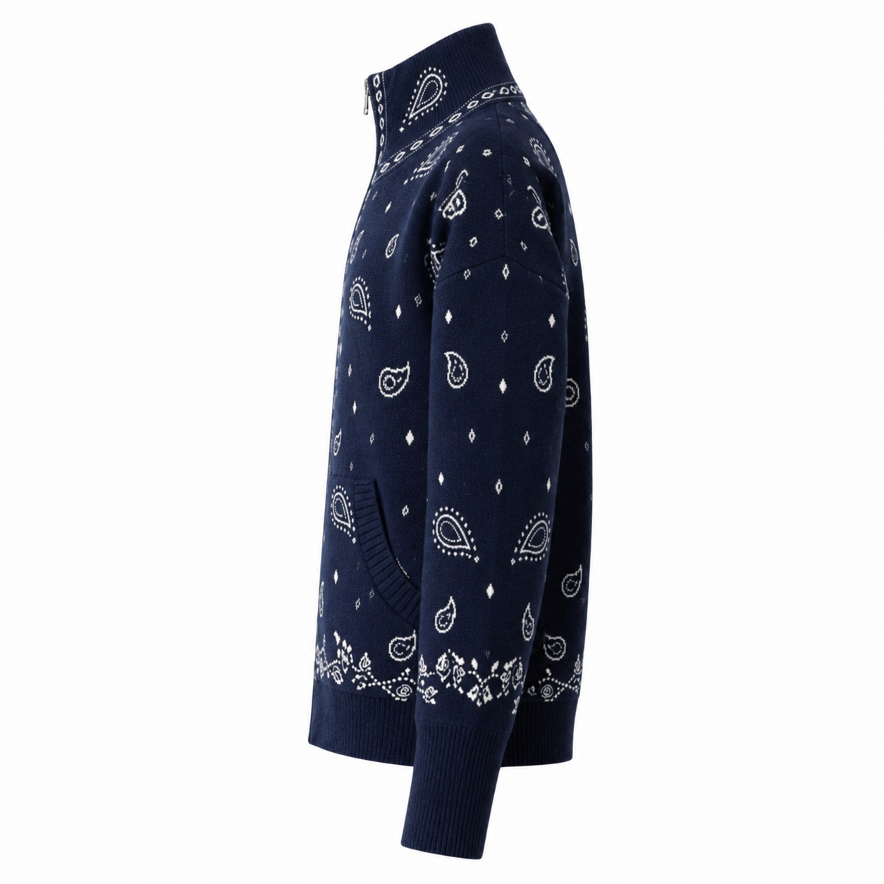 Aliyah - Navy Zipped Up Cardigan