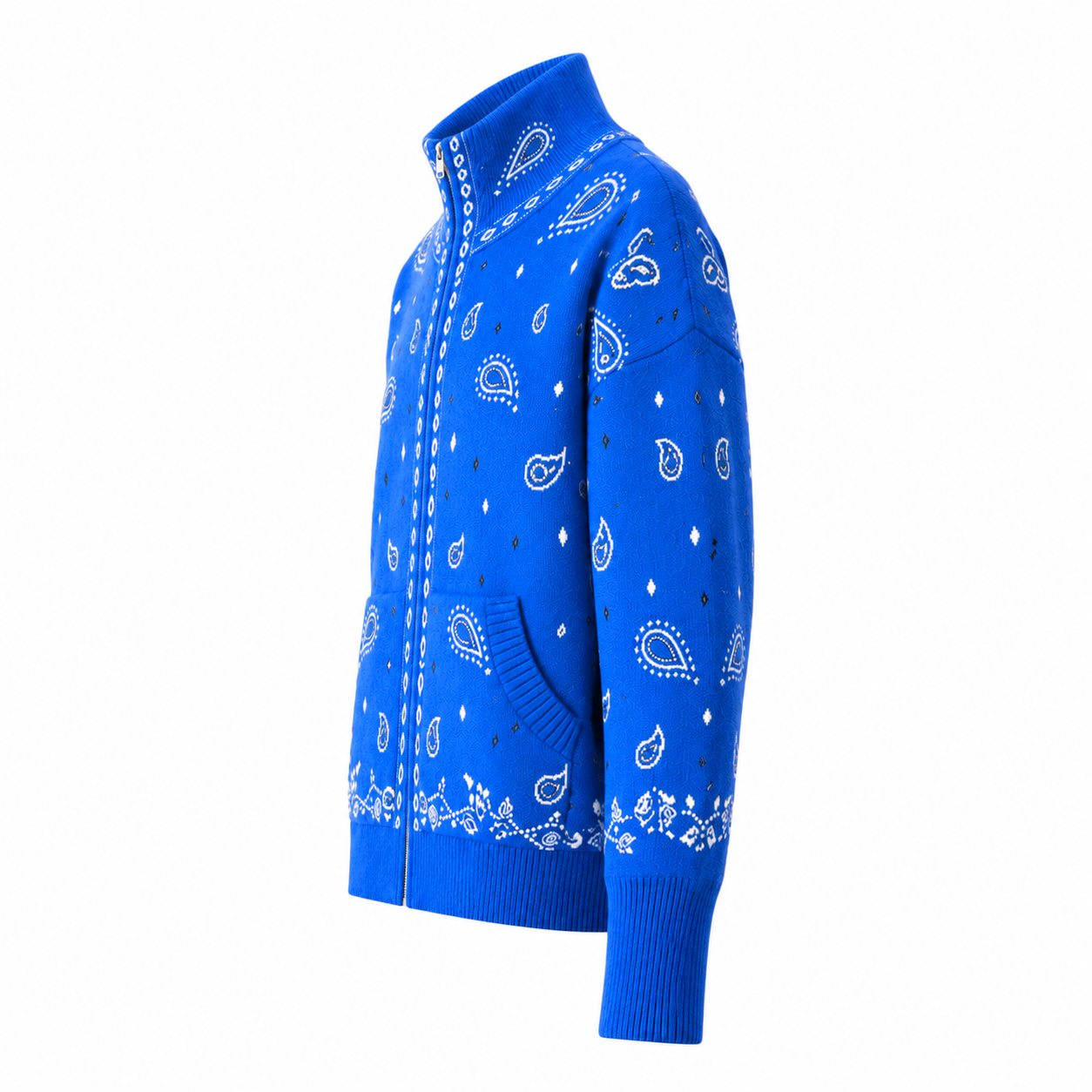 Azurra - Neon Blue Zipped Up Cardigan