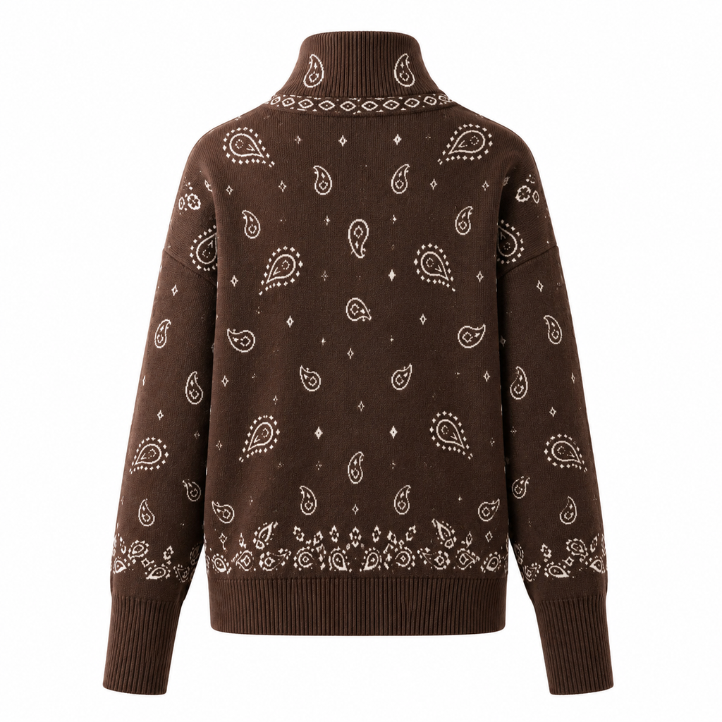 Lila - Brown Zipped Up Cardigan