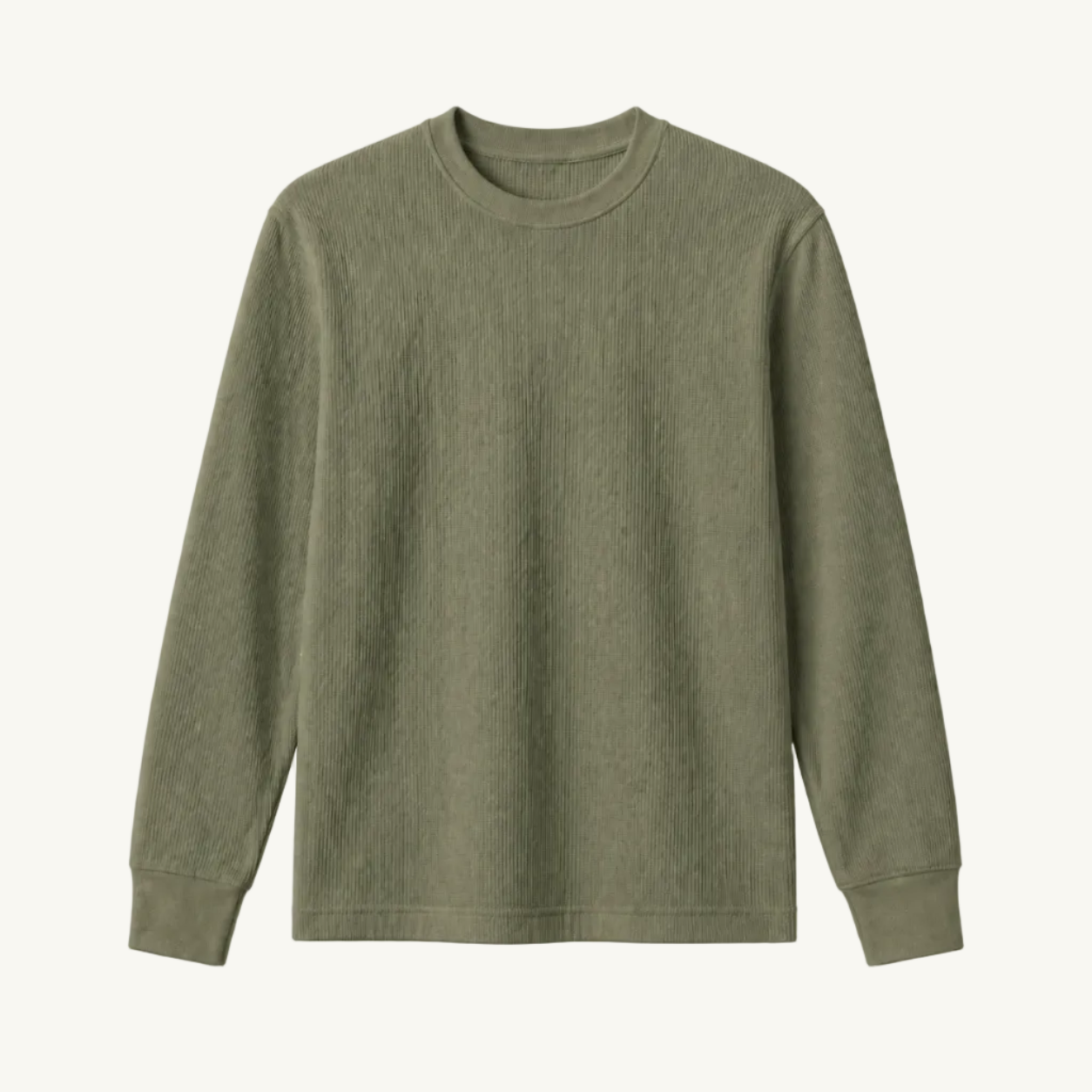 Green Waffle Knit