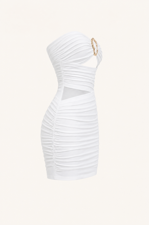 Capri Asymmetric Mini Dress