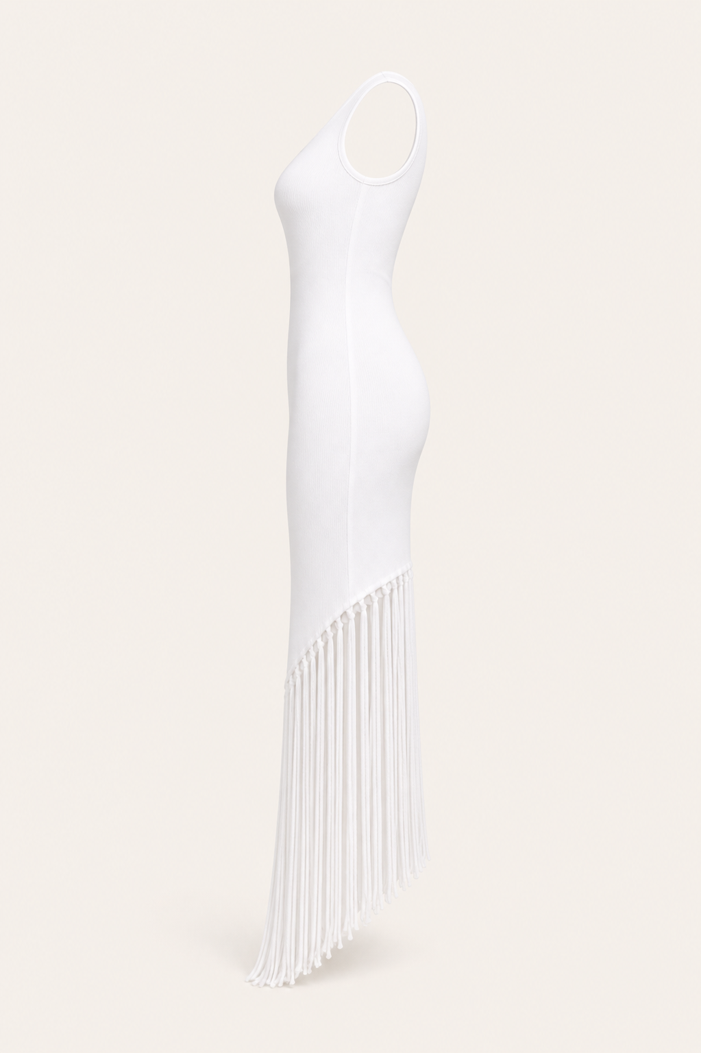 Fringe Dress - White