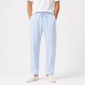 Men Linen Trousers - Sky Blue
