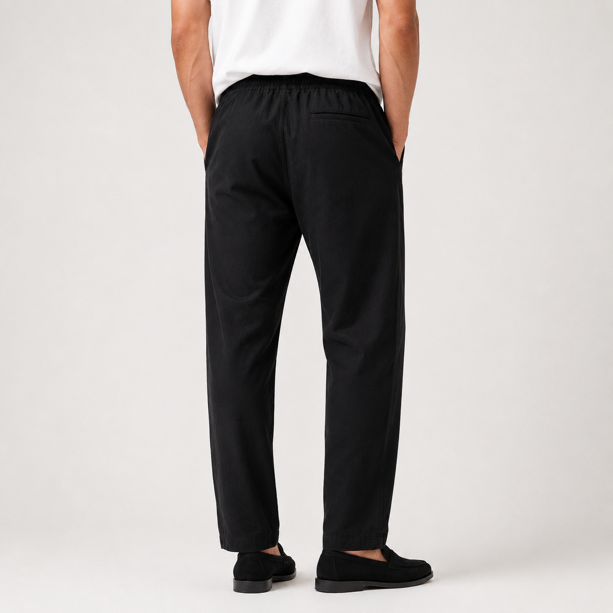 Men Linen Trousers ~ Black