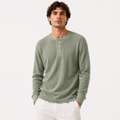 Buttoned Waffle Knit
