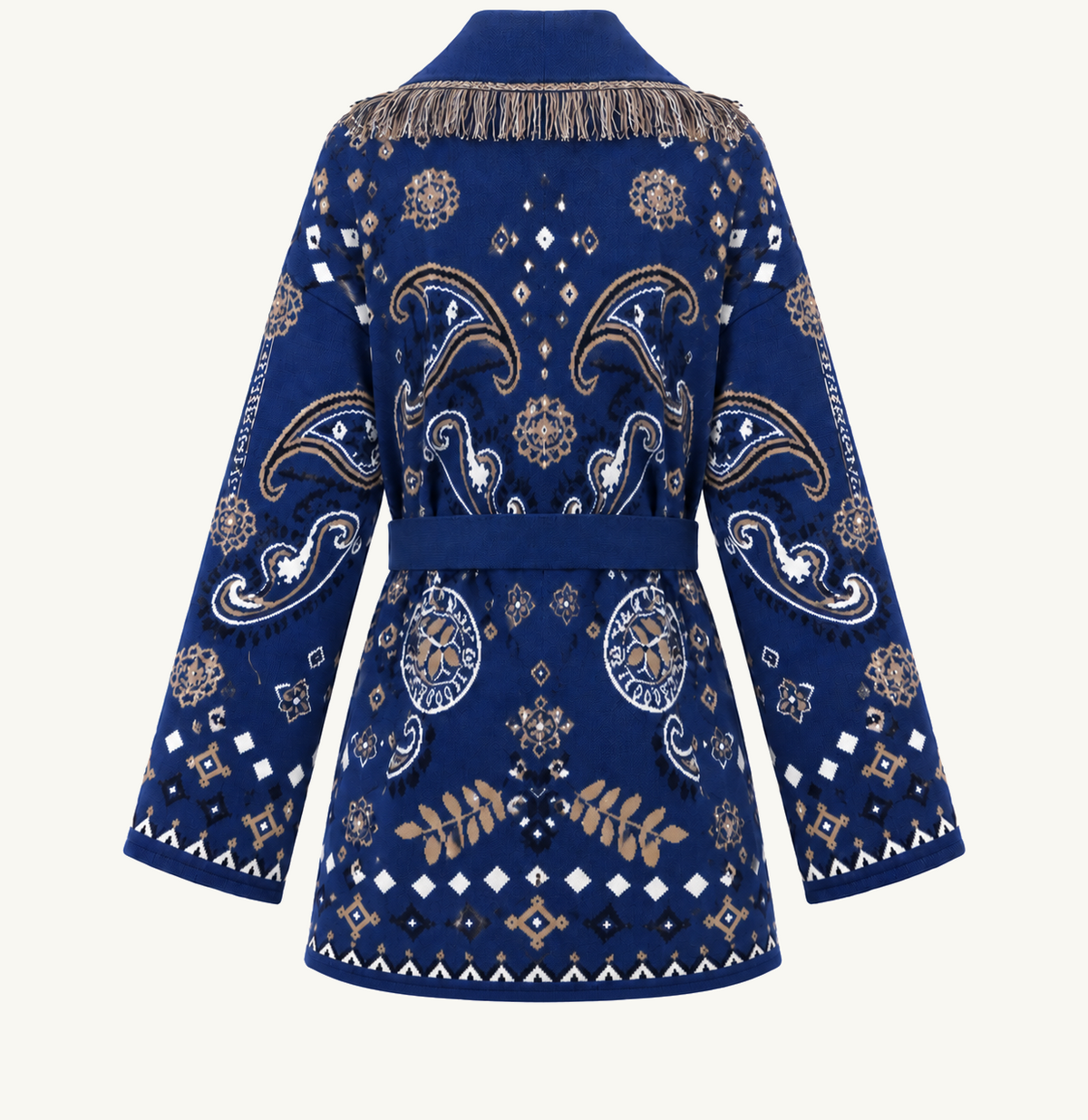 Francesca - Navy/Brown Cardigan