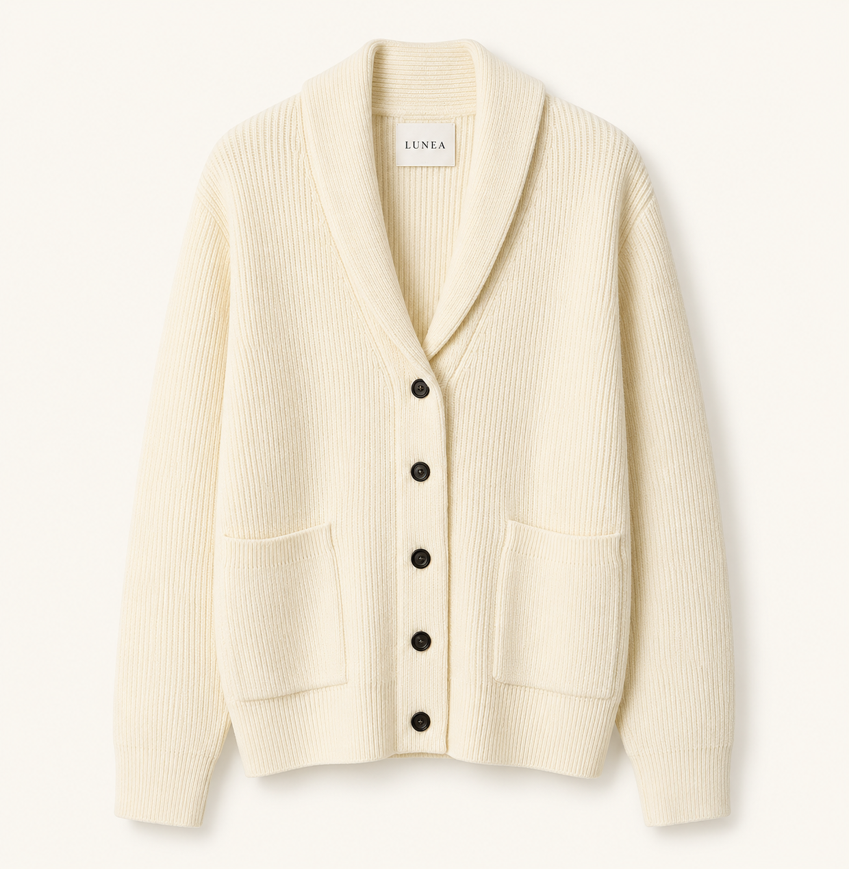 Buttoned Cardigan - Creme