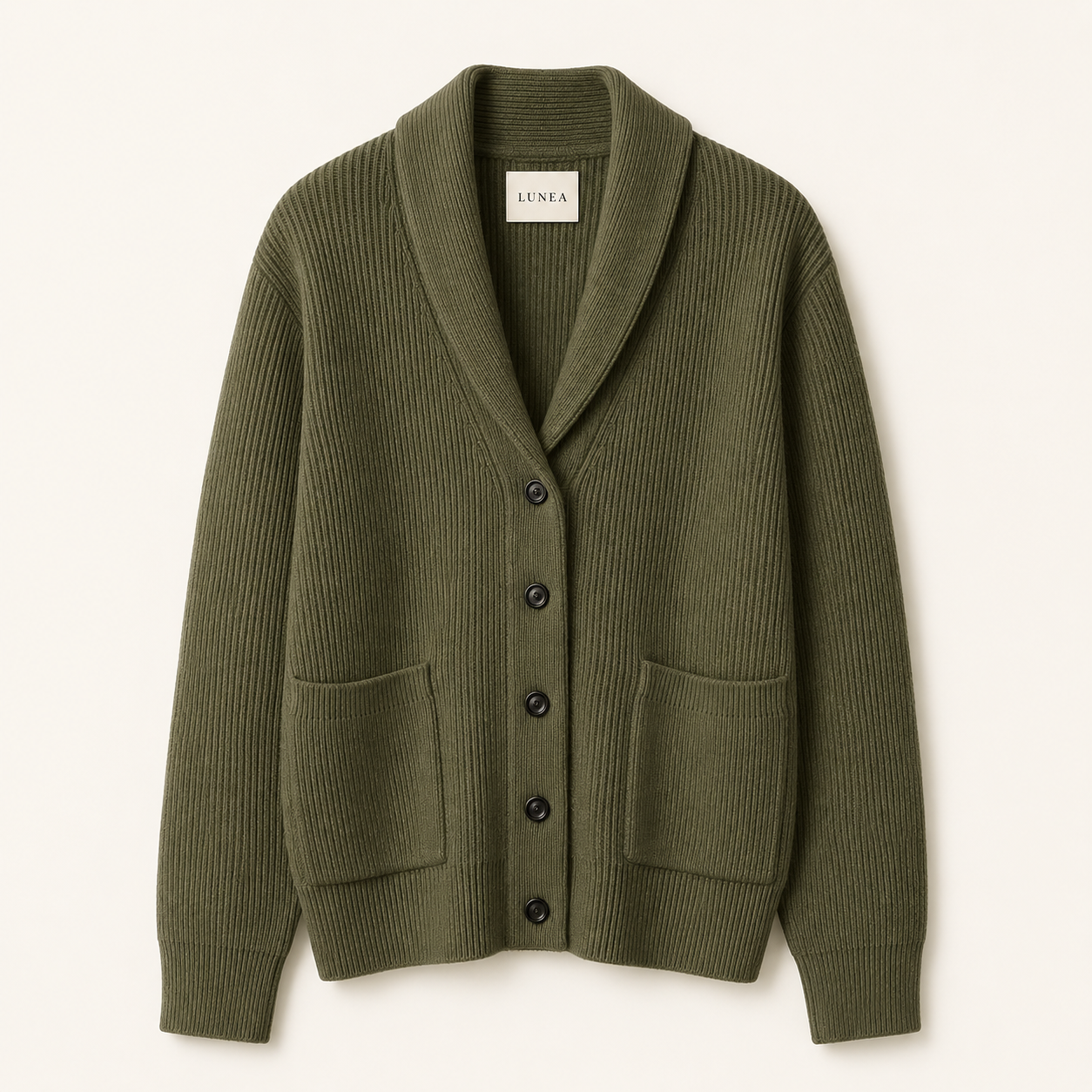 Buttoned Cardigan - Creme