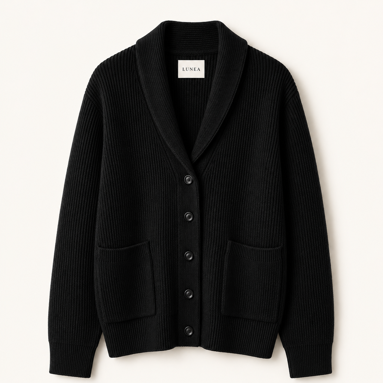 Buttoned Cardigan - Creme