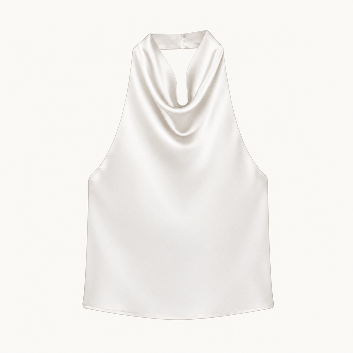 Top in raso con schiena scoperta