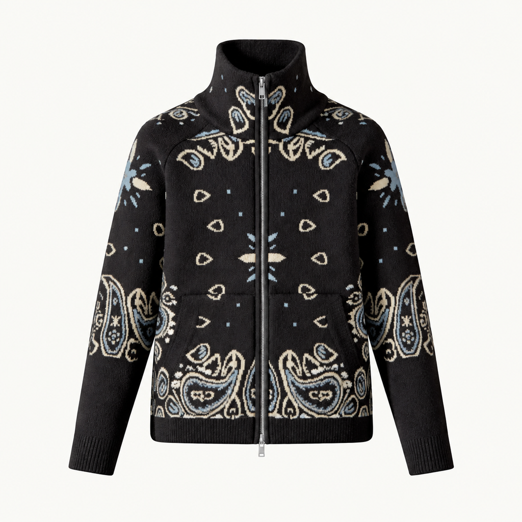 Stella - Cardigan blu navy con zip